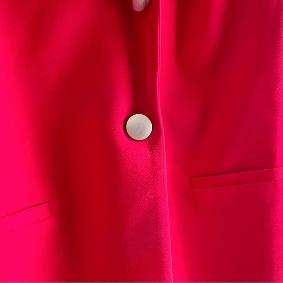 Eloquii Slit Sleeve Button Front Blazer in Red, Size 18 - Picture 10 of 13